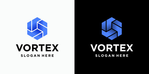 Abstract geometric three-dimensional cube vector logo design. Icon for business, technology, and personal branding.