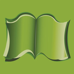 Illustration on a square background - open book, reading, literature. Design element of books, notebooks, postcards, interior items. Wallpapers, textiles, packaging, background for a website, mobile