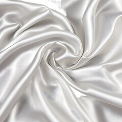 Obraz premium Luxurious White Silk Fabric Texture Smooth, Elegant, and Refined Drape
