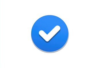A simple blue circle with a white checkmark