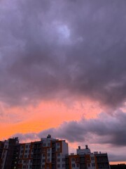 Beautiful skyscape with picturesque clouds
