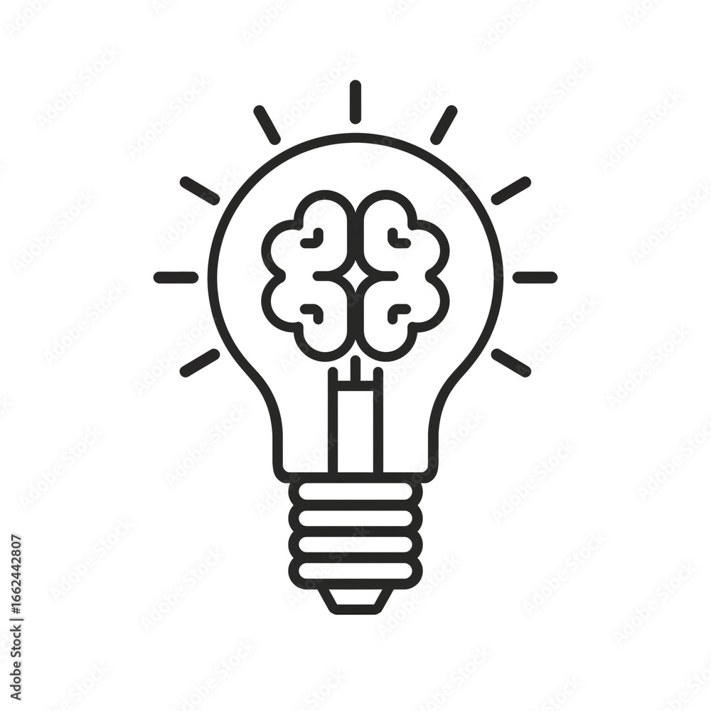 Poster illuminating intellect luminous concept presenting cognitive idea generation and problem-solving