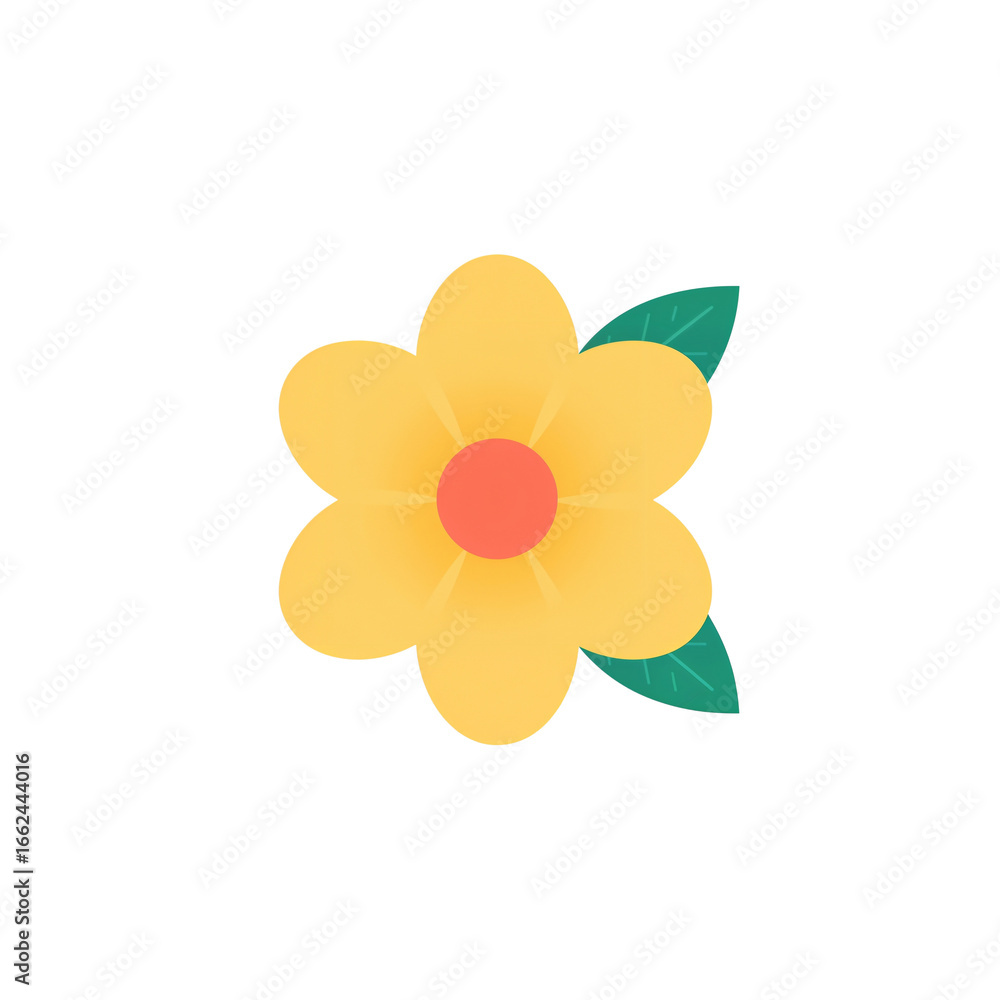 Poster Isolated cheerful bloom illustration with an elegant petal design on transparency background