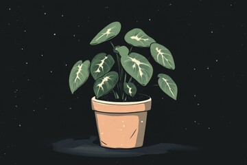 illustration indoor plant