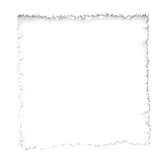 Obraz premium Dynamic and modern distressed white paper frame with a jagged, torn edge effect, perfect for design elements, borders, and creative overlays, offering a versatile graphic asset for various projects.