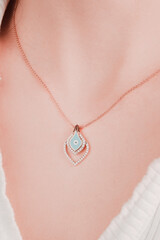 Handmade precious jewelry. Bijouterie and jewellery gold and diamonds for women