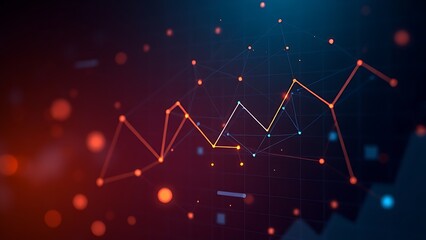 Abstract visualization of glowing geometric data patterns on a dark atmospheric background.