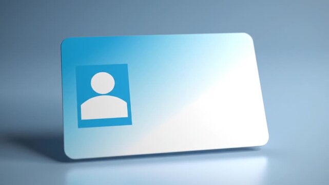 Sleek blank card displaying profile icon
