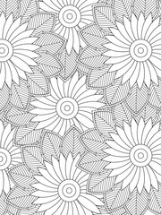 PrintFlowers Coloring Pages For Adules