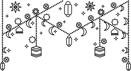 Islamic Decoration with Traditional Arabic Ornament for Ramadan and Eid Festive Design