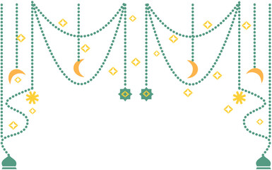 Islamic Decoration with Traditional Arabic Ornament for Ramadan and Eid Festive Design