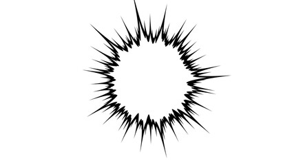 Dynamic Black Burst Oval Graphic Design Element