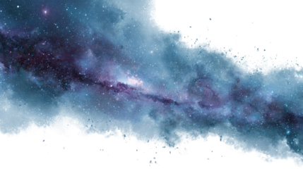 Digital Space Art: Digital space art featuring galaxies, nebulae, and futuristic planets, isolated on a Transparent background, PNG file.