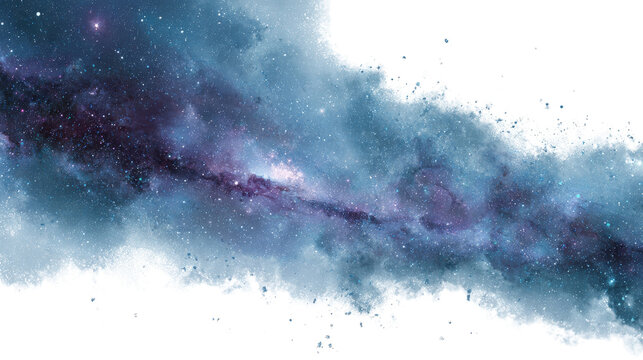 Digital Space Art: Digital space art featuring galaxies, nebulae, and futuristic planets, isolated on a Transparent background, PNG file.