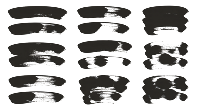 Dynamic brush strokes in dark charcoal for modern design and artistic projects