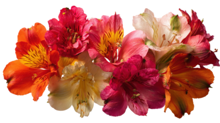 Floral Photography: Close-up floral photography capturing vibrant flowers in full bloom, isolated on a Transparent background, PNG file.