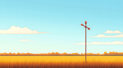 Obraz premium Lonely Autumn Weather Vane