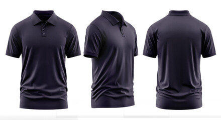 Black Collared Shirt Design Template