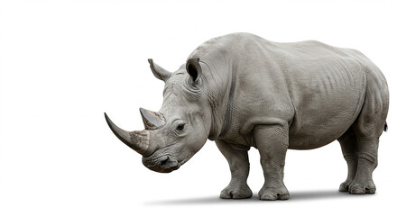 Obraz premium white rhinoceros isolated on white