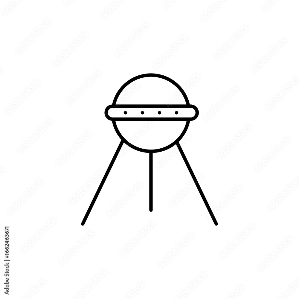 Aufkleber linear sputnik icon flat vector set outline simple vector illustration for web and app..eps