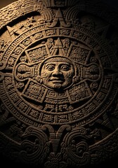 Obraz premium Ancient stone calendar detail
