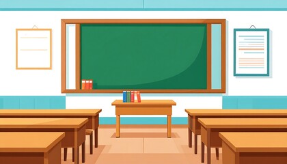 Classroom interior scene