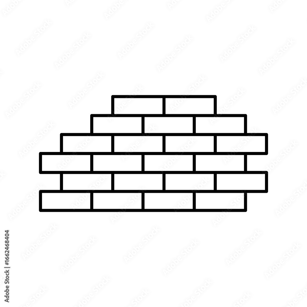 Poster brickwork icon thin line illustration set simple illustration for web and app..eps