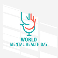 A poster for a World Mental Health Day concept.