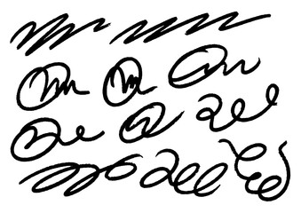 Collection of Hand-Drawn Scribbles and Doodles Vector Illustration