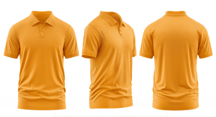 Gold Collared Shirt Design Template