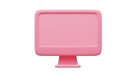 Aesthetic Pink Monitor Icon: Modern Technology with a Soft, Playful Twist