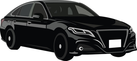 Comfortable Black Car.eps