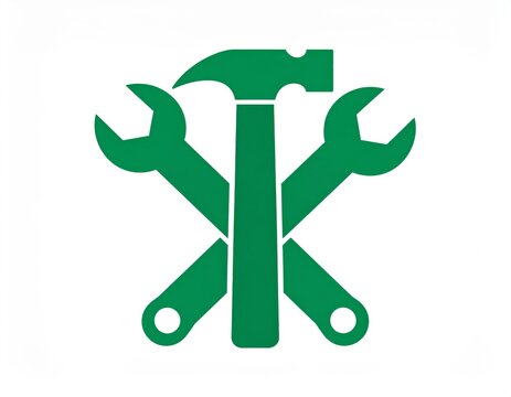 Green Tools Icon - Repair and Maintenance labour day