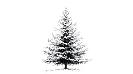 Simple black and white fir tree graphic