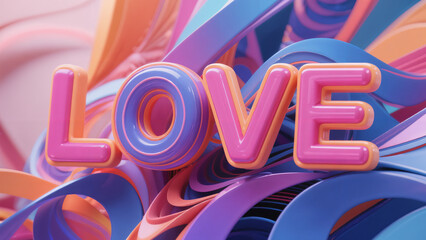 Dimensional expression of affection a romantic visualization with pastel color palette