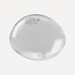 Transparent soap bubble floating gracefully vector