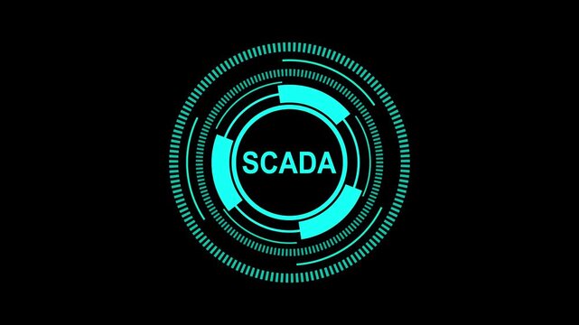Futuristic SCADA Interface with Industrial Monitoring Elements in Ultra HD