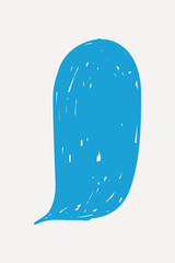 Blue abstract speech bubble illustration. vector