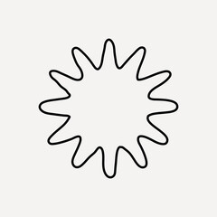 Fototapeta premium Abstract starburst line art vector