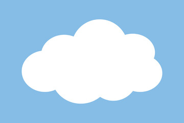 Simple white cloud illustration.