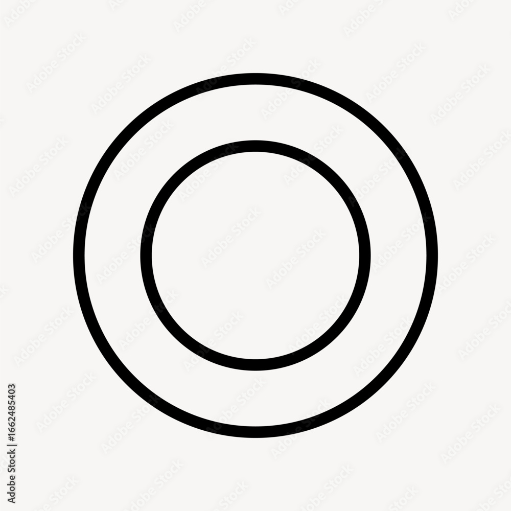 Poster minimalist concentric circle design vector