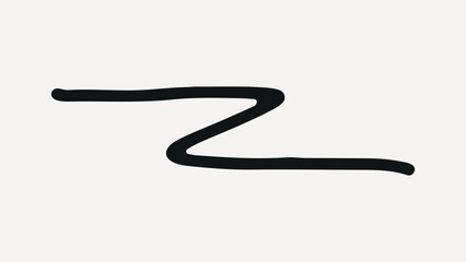 Minimalist black zigzag line on a light, element vector