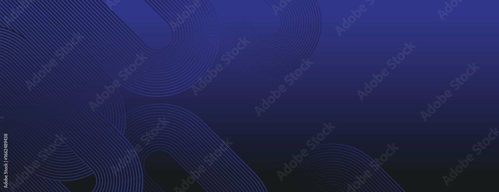 Poster dark blue background with gradient and abstract line patterns. the background is smooth with a blue 