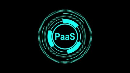 Futuristic PaaS Interface with Cloud Development Elements in Ultra HD