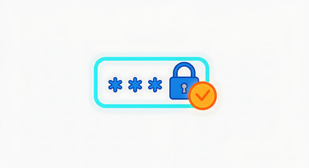 Secured Access Granted: A digitally rendered padlock icon symbolizes password protection and secure access, illustrating the concept of online safety and digital security.