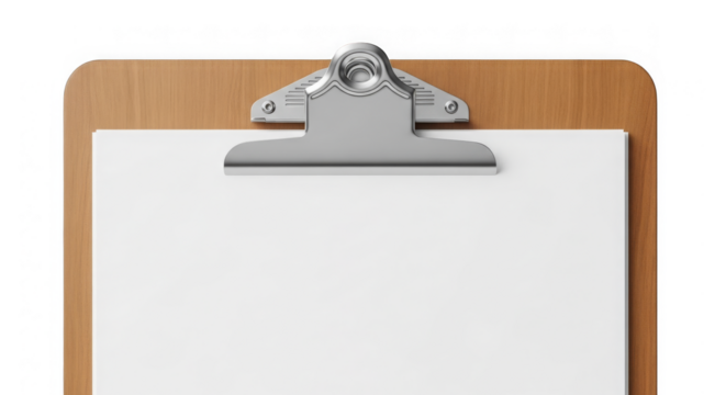 Wooden Clipboard With Blank Paper Mockup