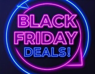 Black Friday Deals - Neon Sign Style black friday