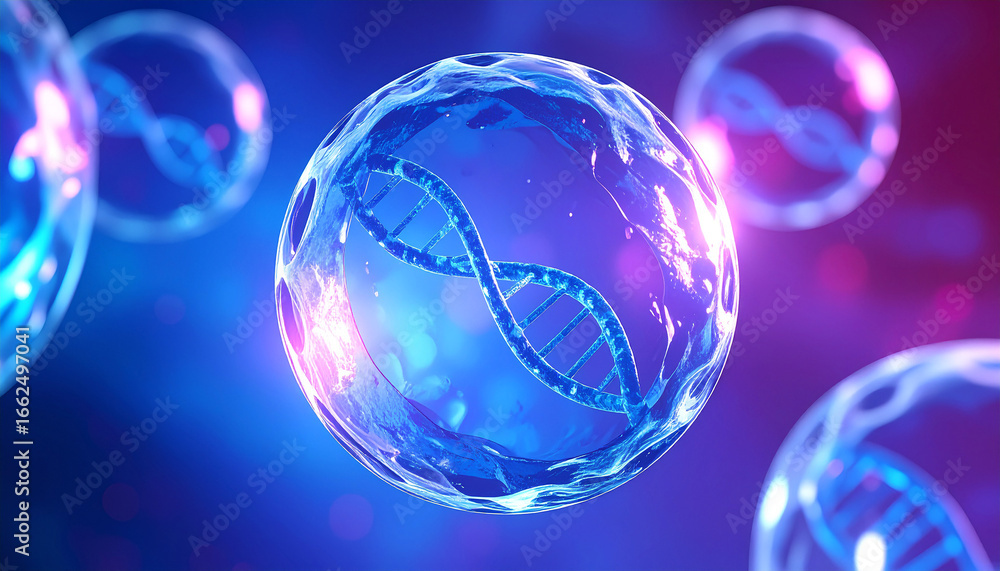 Aufkleber genetic code in focus: delving into the intricacies of genetics, this image spotlights a mesmerizing