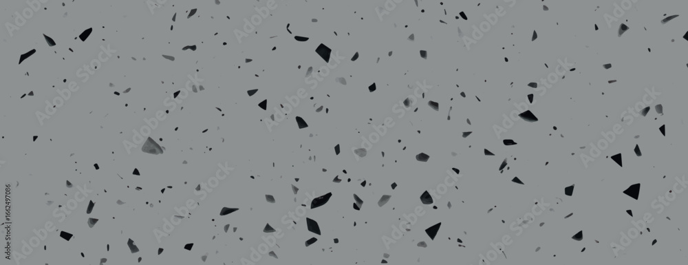 Aufkleber gray terrazzo background, background with scattered black speckles, background with a smooth, gray t
