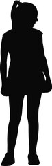 a young woman standing body silhouette vector